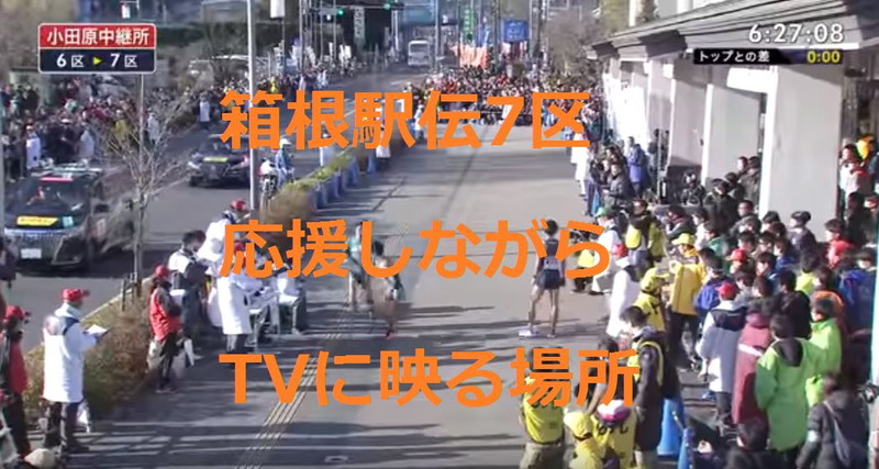 箱根駅伝7区応援しながらテレビに出る映る場所